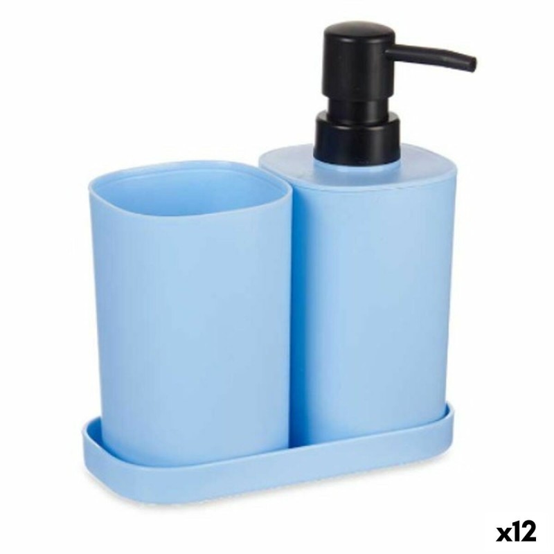 Ensemble de Bain Berilo B8108-S3-BLUE Bleu Noir polypropylène (12 Unités)