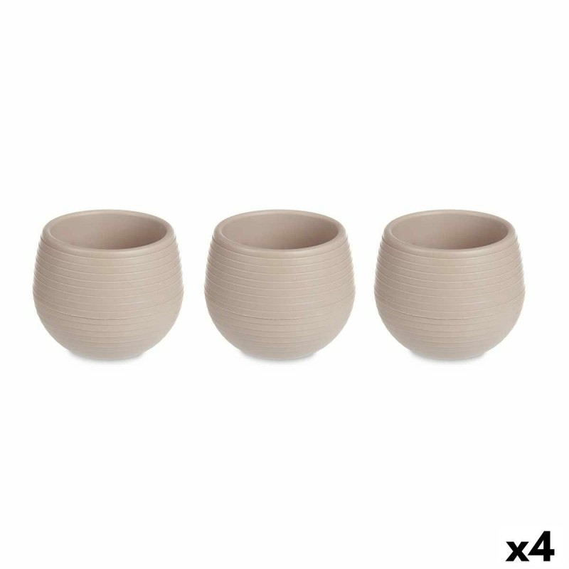 Set de pots Ibergarden ES0501214S3 Taupe Plastique 16