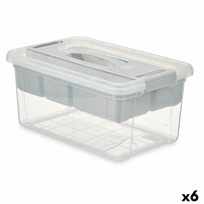 Boîte Multiusage Kipit 02 1311 Gris Transparent Plastique 9 L 35