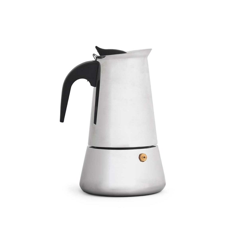 Cafetière Italienne Kinvara S12AA-6T Noir Argenté Acier 6 Tasses