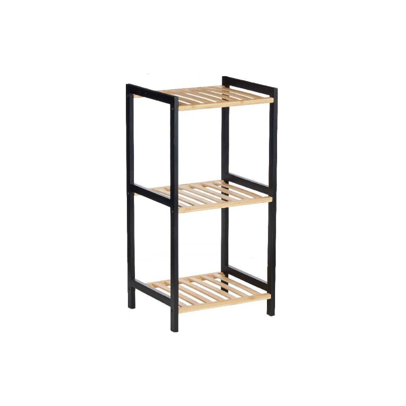 Etagère de salle de bains Berilo WR5503-3-464 Noir Naturel 35 x 30 x 70 cm