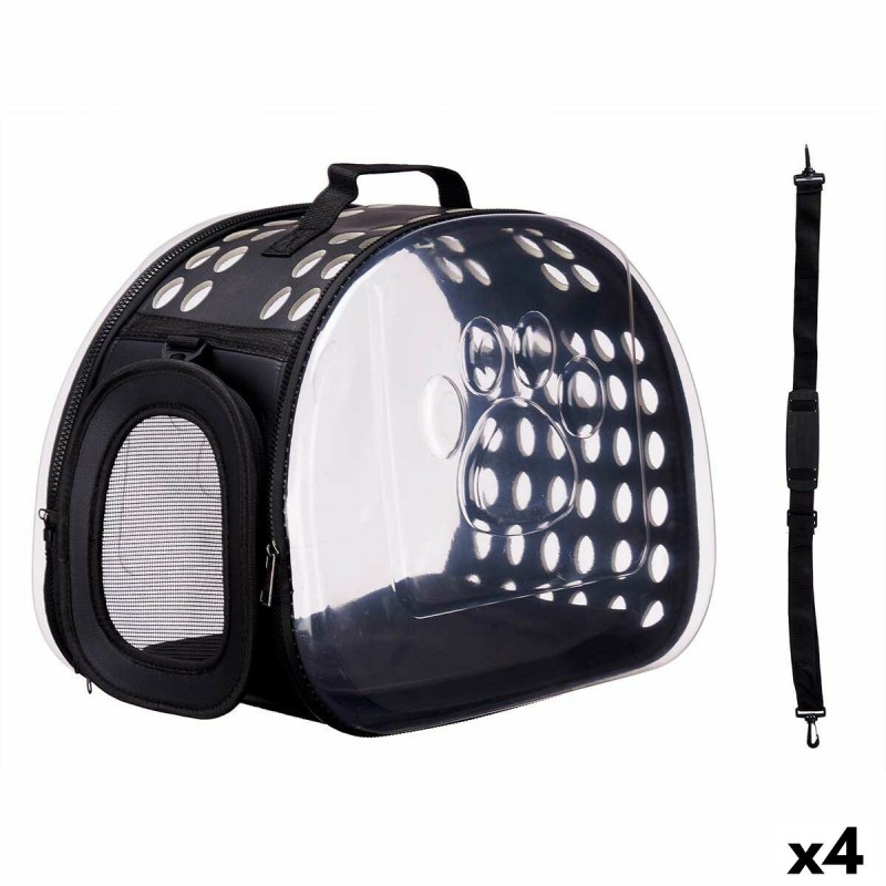 Cage de Transport Noir Plastique 43 x 20 x 33 cm (4 Unités)