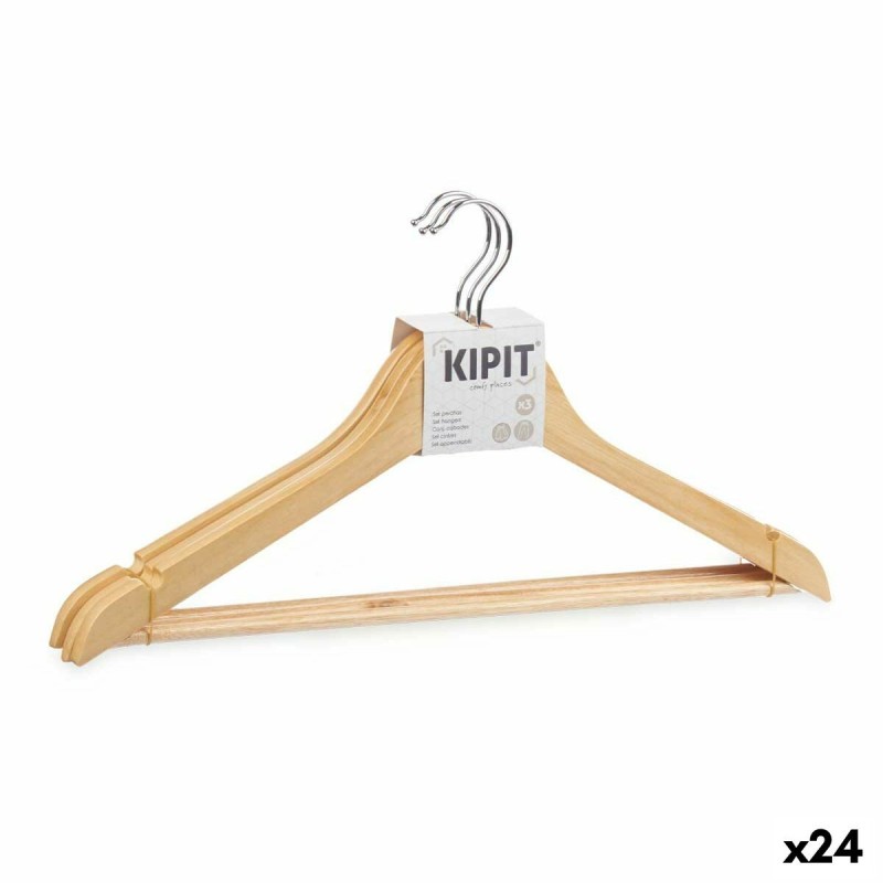 Jeu de porte-manteaux Kipit 79417 Marron Bois Métal 44