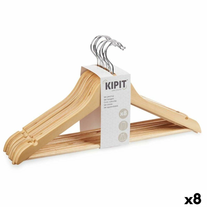 Jeu de porte-manteaux Kipit 79419 Marron Bois Métal 44