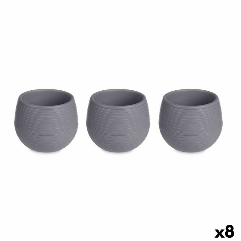 Set de pots Ibergarden ES0101102S3 Anthracite Plastique 6