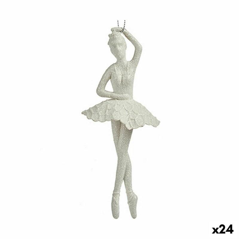 Décorations de Noël Ballerine Blanc Plastique Paillettes 6