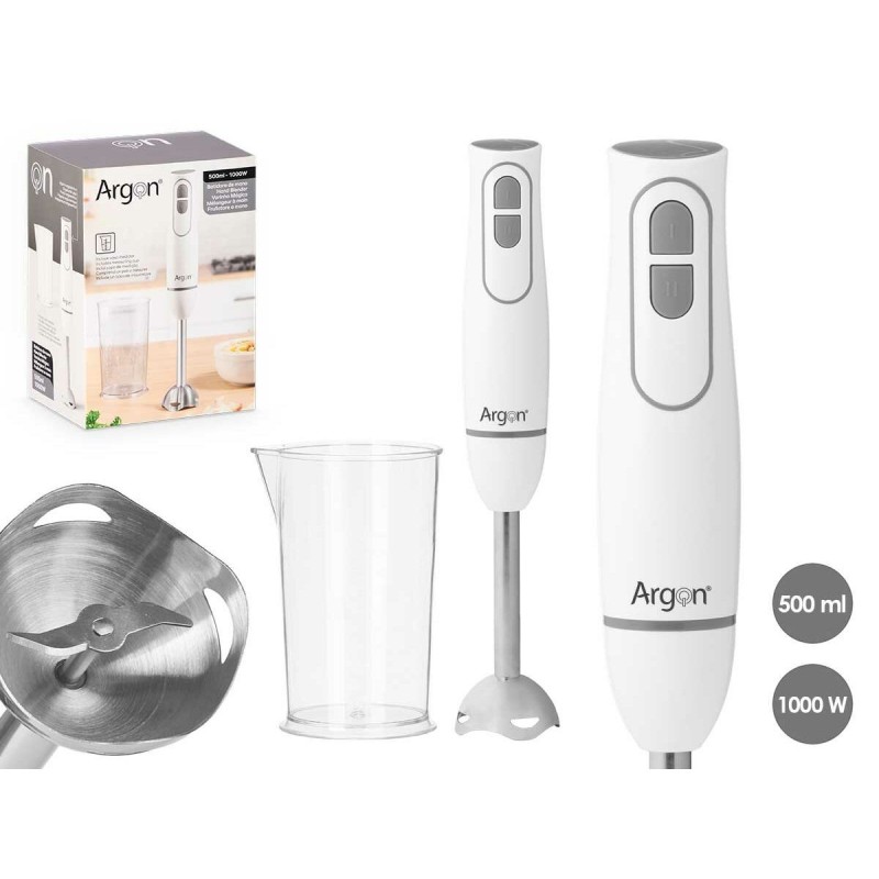 Mixeur plongeant Argon JE-908AW Blanc Gris 1000 W