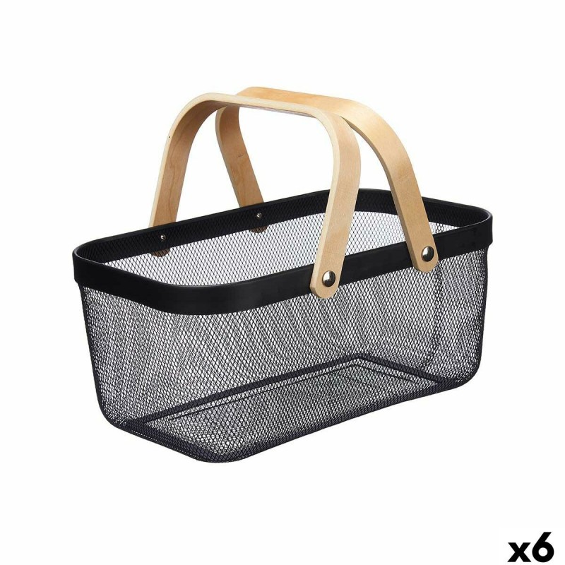 Panier Multi-usages Kinvara 1031 Noir Bois Métal 42