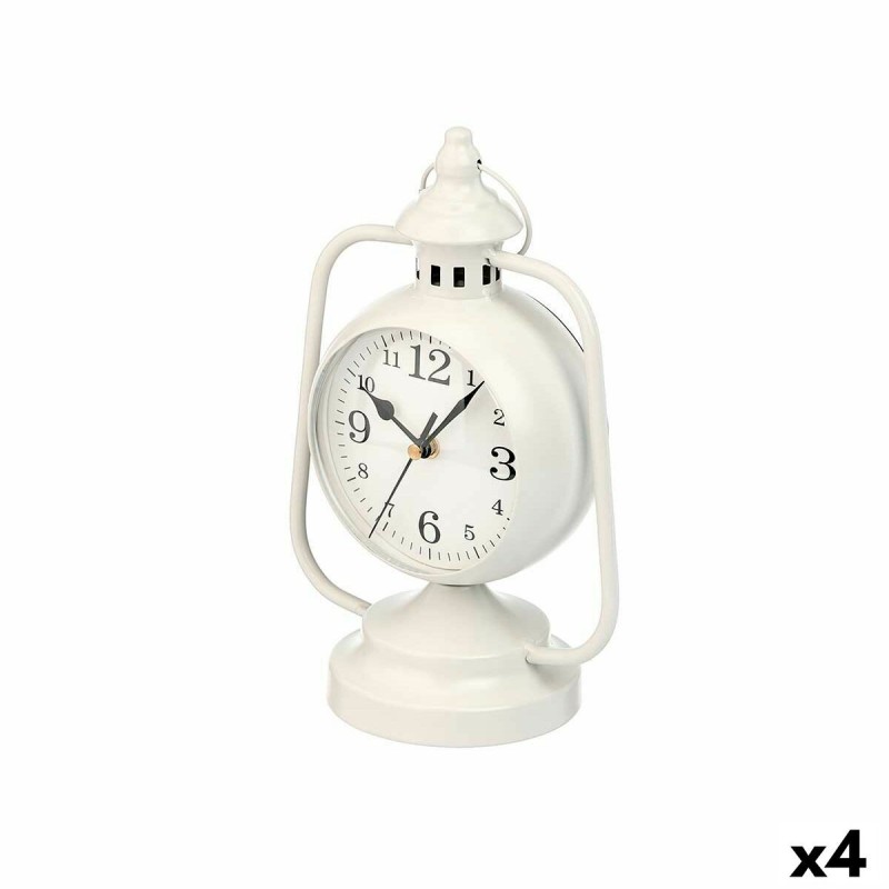 Horloge de table Lampe Blanc Métal 17 x 25 x 11