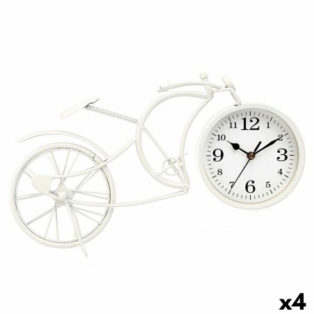 Horloge de table Bicyclette Blanc Métal 40 x 19