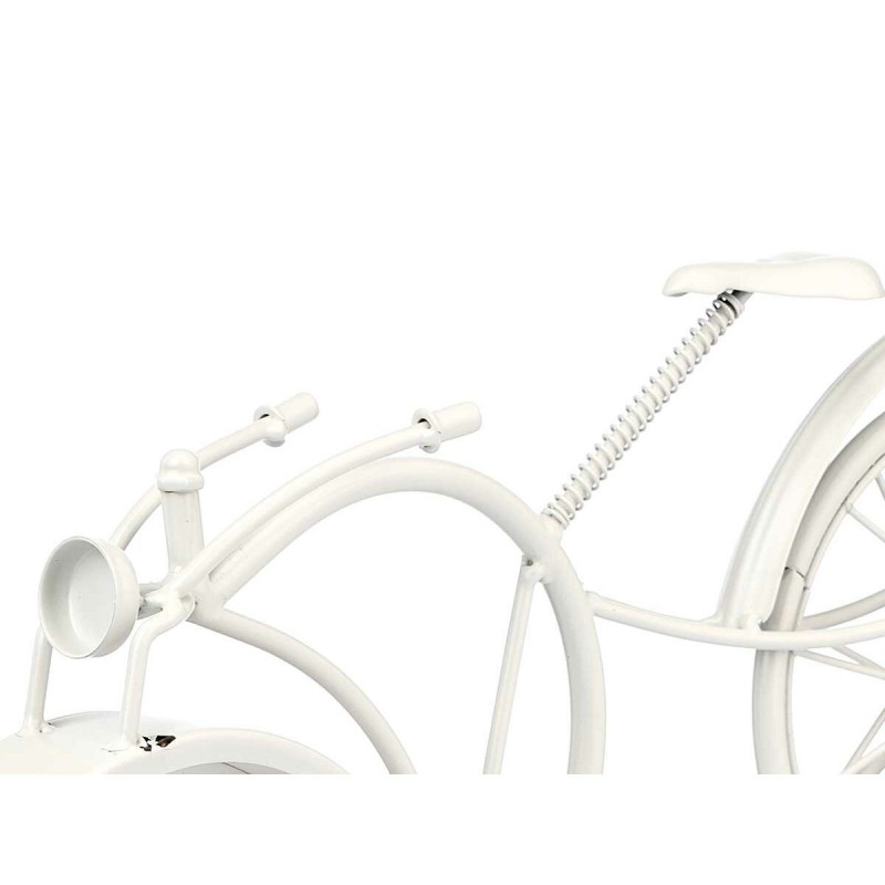 Horloge de table Bicyclette Blanc Métal 40 x 19,5 x 7 cm (4 Unités)