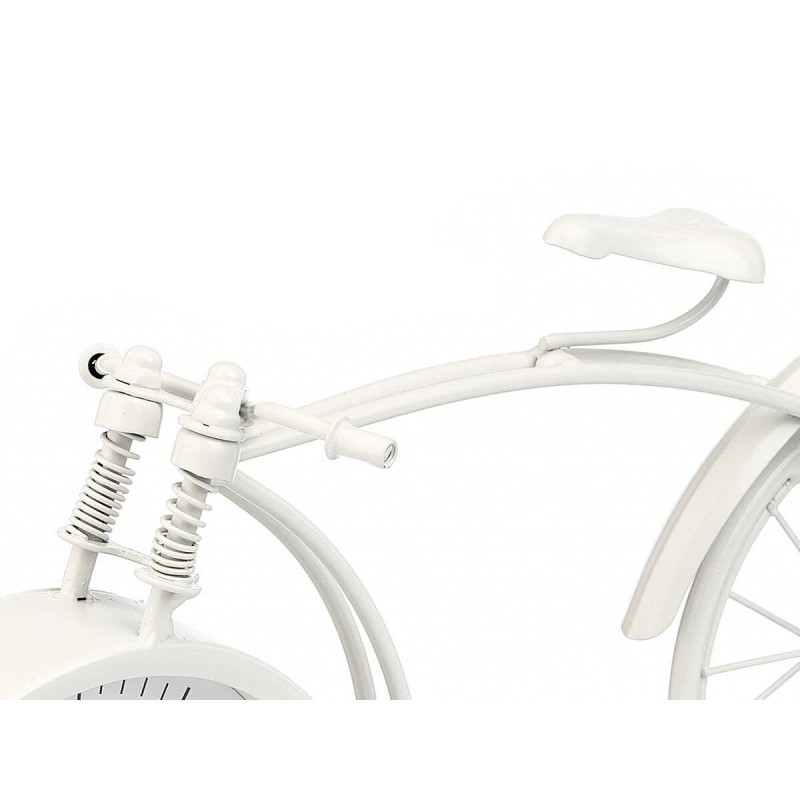 Horloge de table Bicyclette Blanc Métal 38 x 20 x 4 cm (4 Unités)