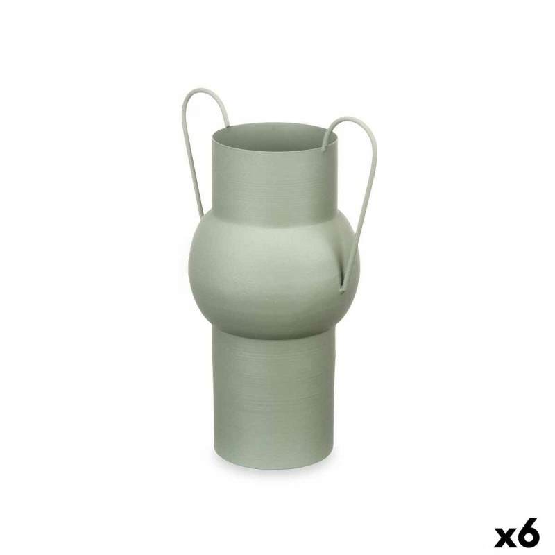 Vase Vert Acier 22 x 32 x 14 cm (6 Unités)