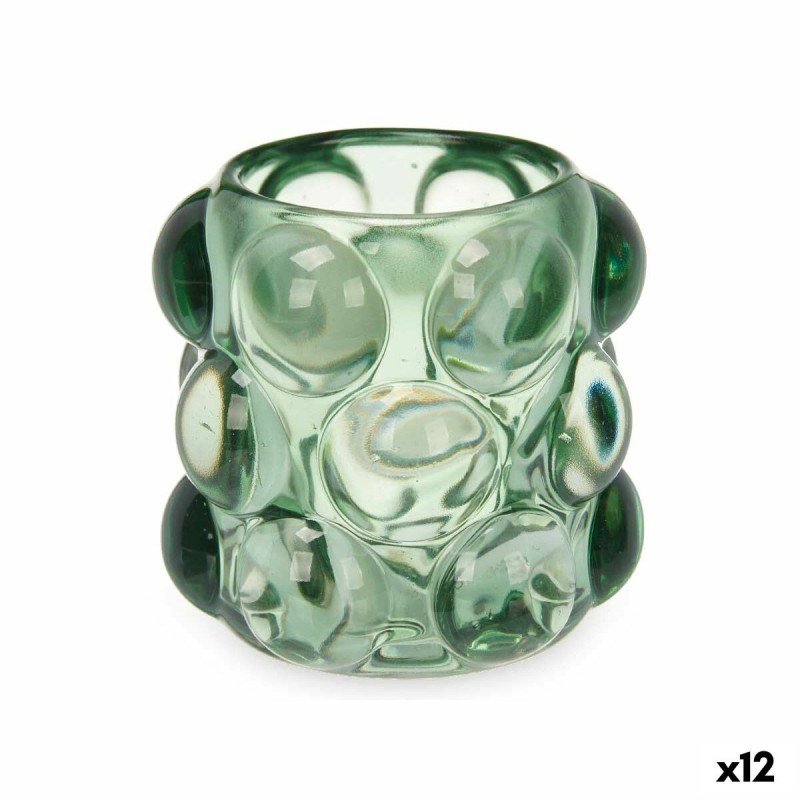 Bougeoir Microsphères Vert Verre 8