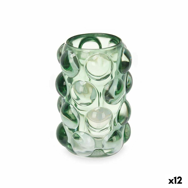 Bougeoir Microsphères Vert Verre 8