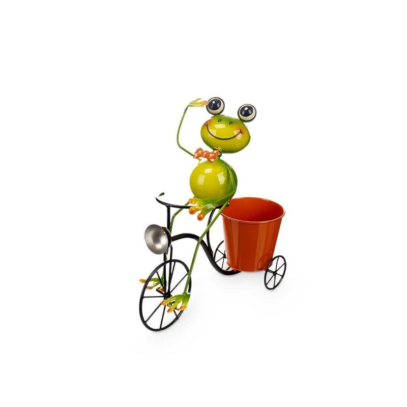 Cache-pot Ibergarden 324-26939A Jaune Rouge Vert Métal Bicyclette Grenouille 31