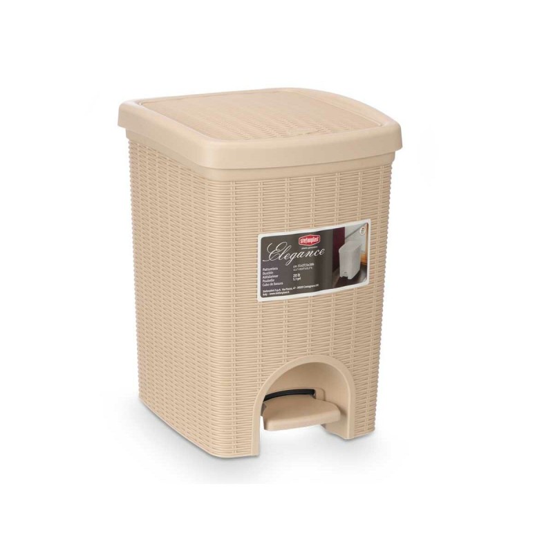 Corbeille à papier Stefanplast 30796 Beige Plastique 20 L (6 Unités)