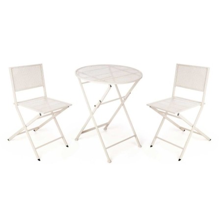 Ensemble Table + 2 Chaises Ibergarden HS23377/78 Blanc