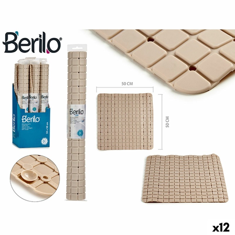 Tapis de Douche Antidérapant Berilo AR1910103 Beige PVC 0