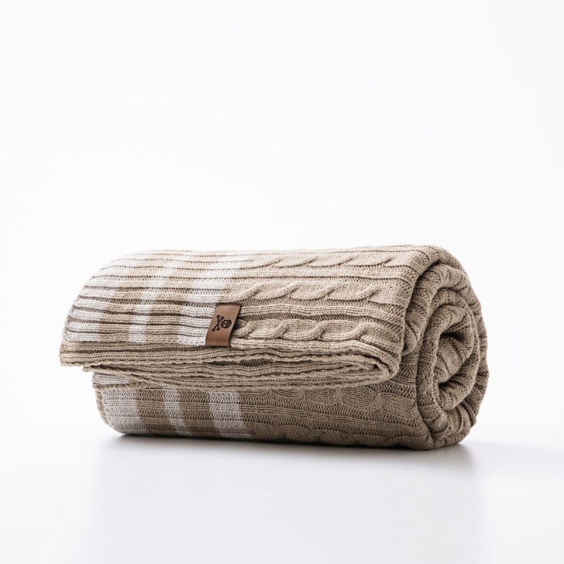 Couverture Scalpers SC-0040 Marron Beige 140 x 190 cm