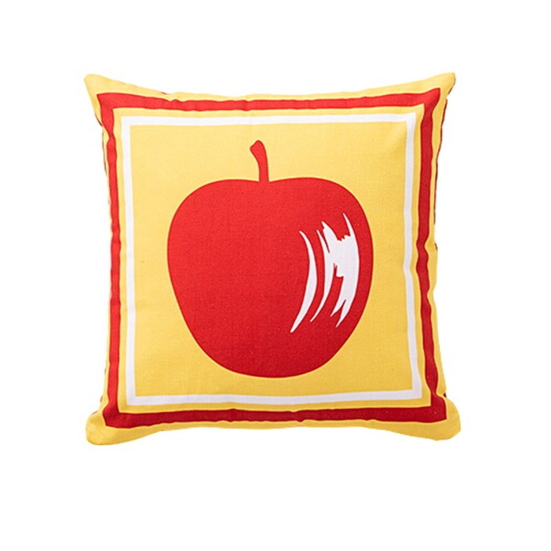 Coussin Benetton Jaune Rouge Pomme 40 x 40 cm Carré