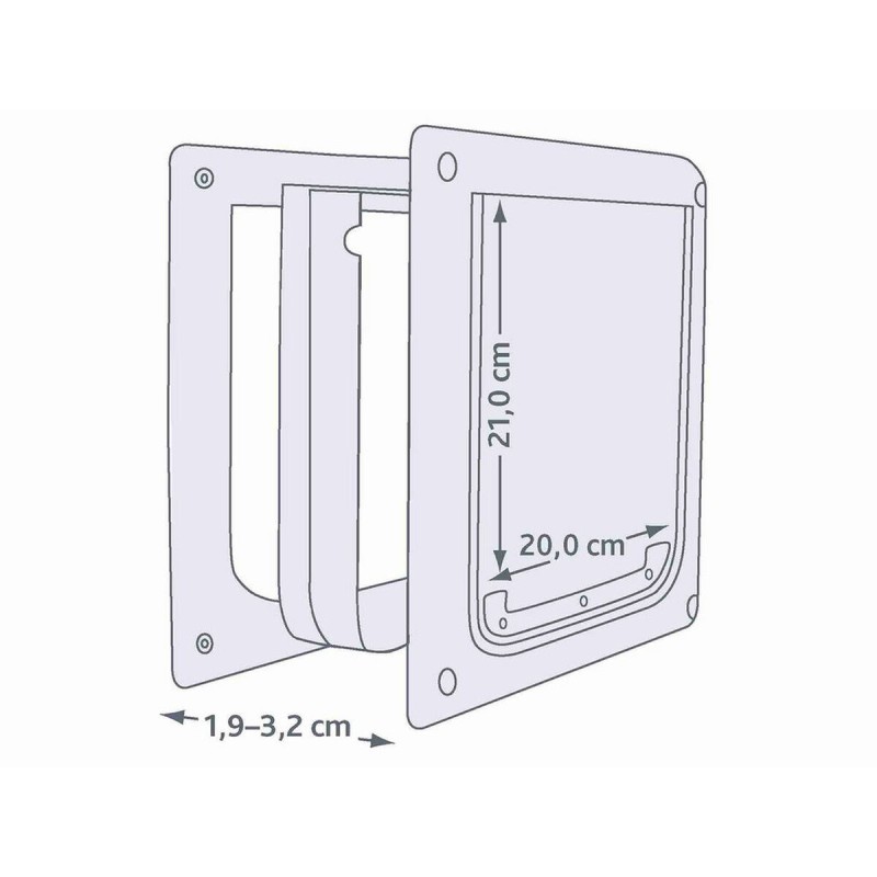 Chatière Trixie Blanc Plastique 25 × 29 CM