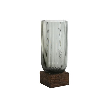 Vase Home ESPRIT Marron Gris Bois Verre Moderne 12 x 12 x 29