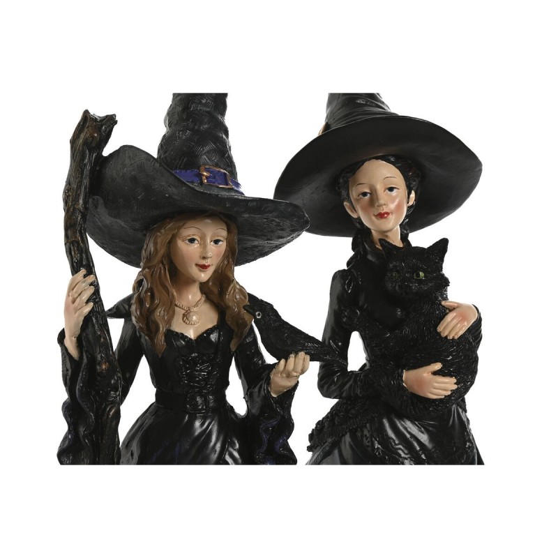 Figurine Décorative Home ESPRIT Noir Lila 12 x 10 x 34 cm (2 Unités)