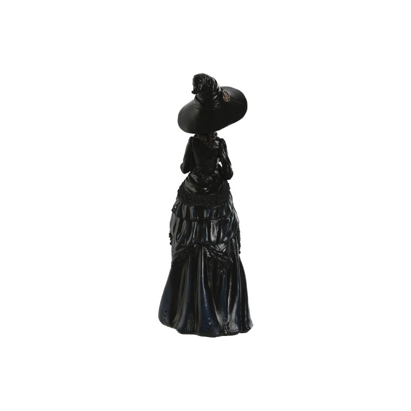 Figurine Décorative Home ESPRIT Noir Lila 12 x 10 x 34 cm (2 Unités)