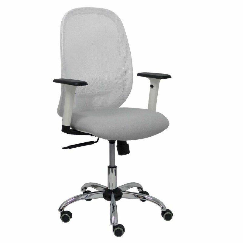 Chaise de Bureau P&C 354CRRP Blanc Gris Gris clair Avec accoudoirs