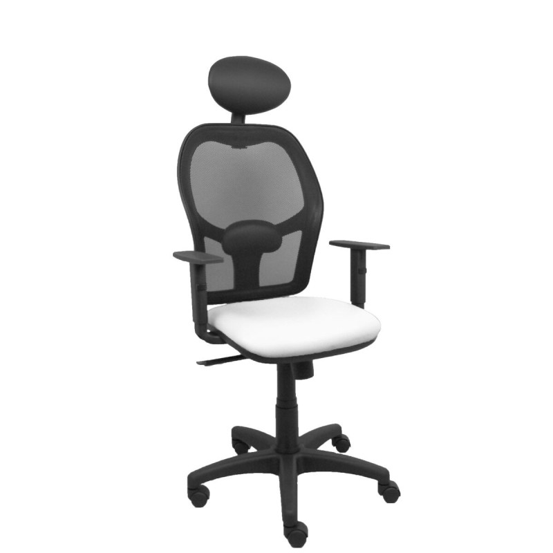 Chaise de Bureau avec Appui-tête P&C B10CRNC Blanc