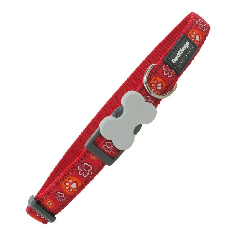 Collier pour Chien Red Dingo Style Rouge Empreinte d'animal (31-47 cm) (2 x 31-47 cm)