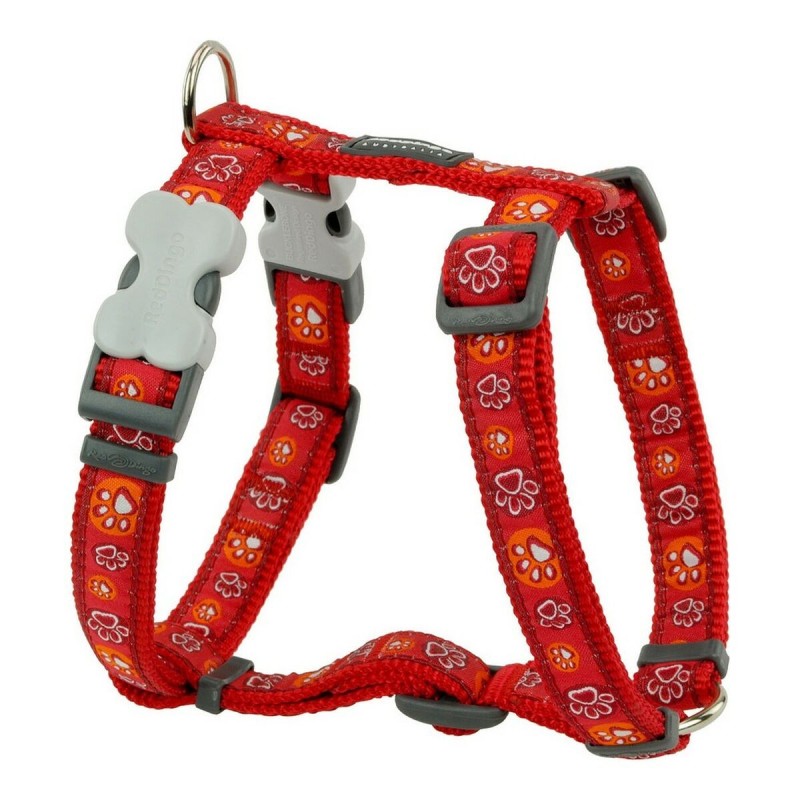 Harnais pour Chien Red Dingo Style Rouge Empreinte des animaux 46-76 cm