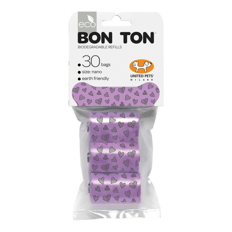 Sacs d'hygiène United Pets Bon Ton Nano Chien Violet (3 x 10 uds)