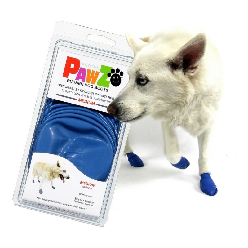 Bottes Pawz Chien 12 Unités Bleu Taille M