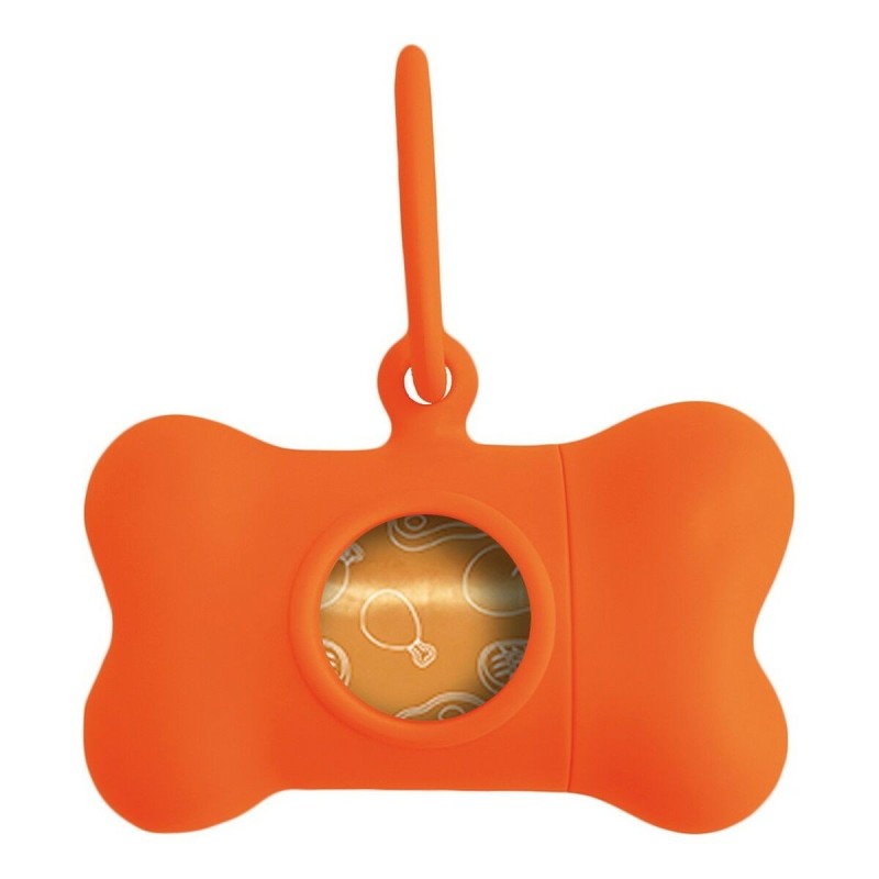 Distributeur de Sacs pour Animaux Domestiques United Pets Bon Ton Neon Chien Orange (8 x 4