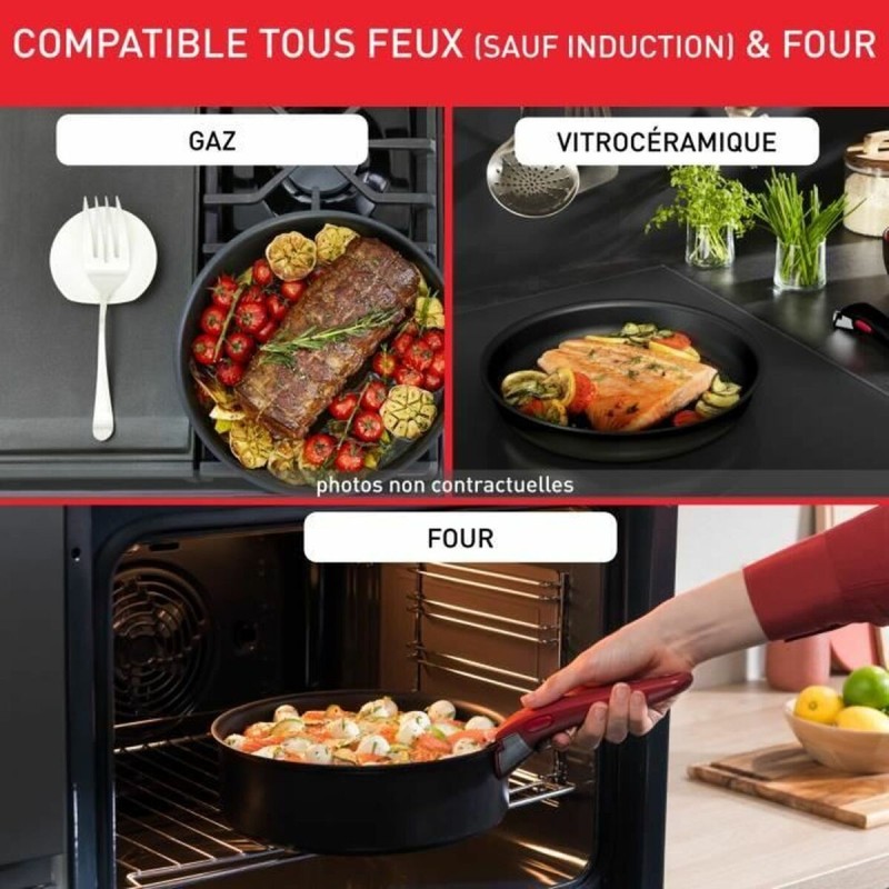 Batterie de Cuisine Tefal Ingenio Hard Stone Gris