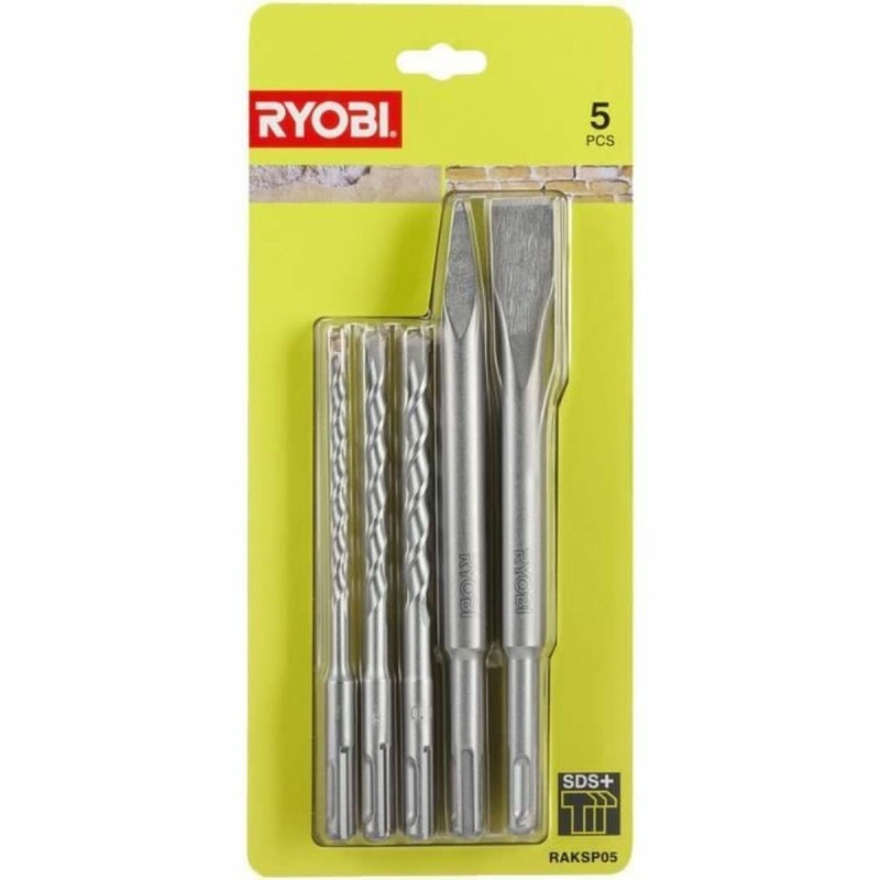 Ensemble de forets Ryobi RAKSP05 Burin Métal 5 Pièces