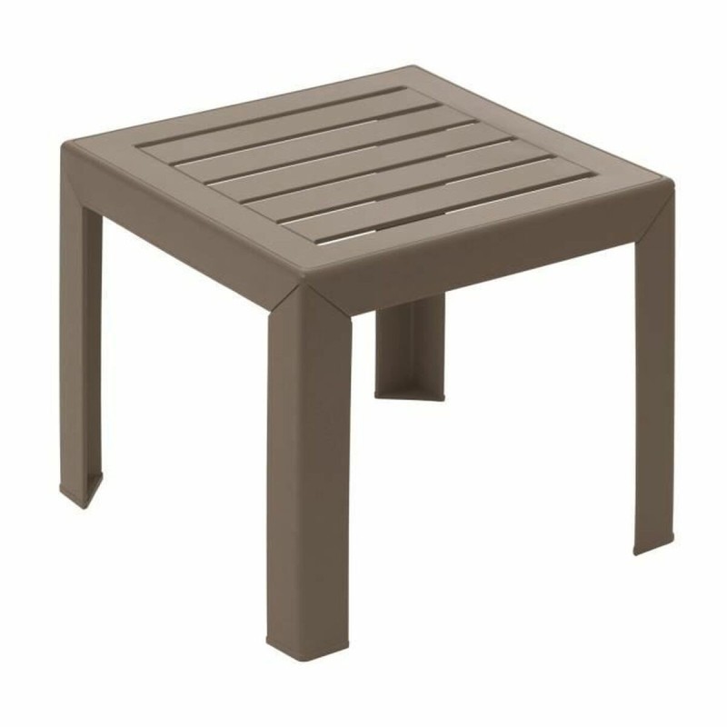 Table d'appoint Grosfillex Taupe Résine Plastique 40 x 40 x 35 cm