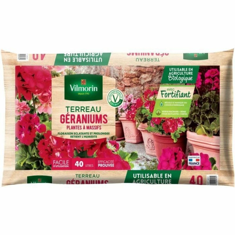 Terreau d'empotage Vilmorin géraniums 40 L