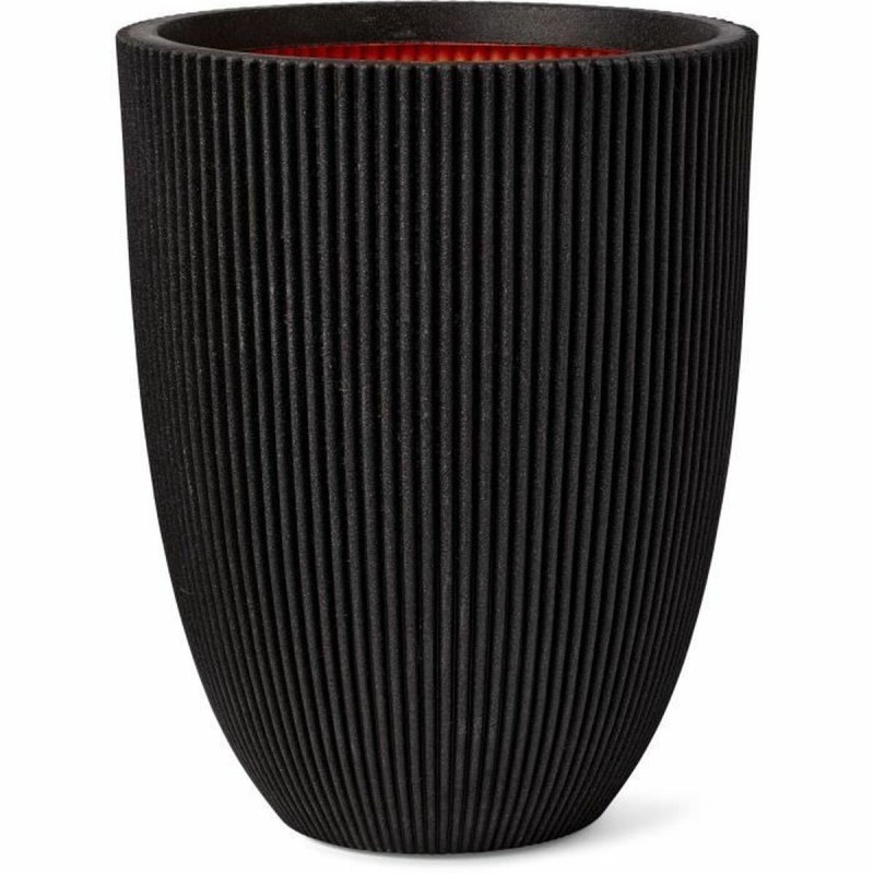 Vase Capi Europe GROOVE NL Noir Plastique 34 x 34 x 46 cm 34 x 34 x 36 cm