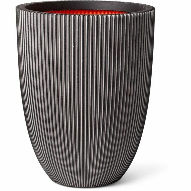 Vase Capi Europe GROOVE NL Anthracite Plastique 34 x 34 x 46 cm