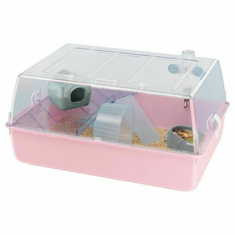 Cage Ferplast Mini Duna Hamster Rose Plastique