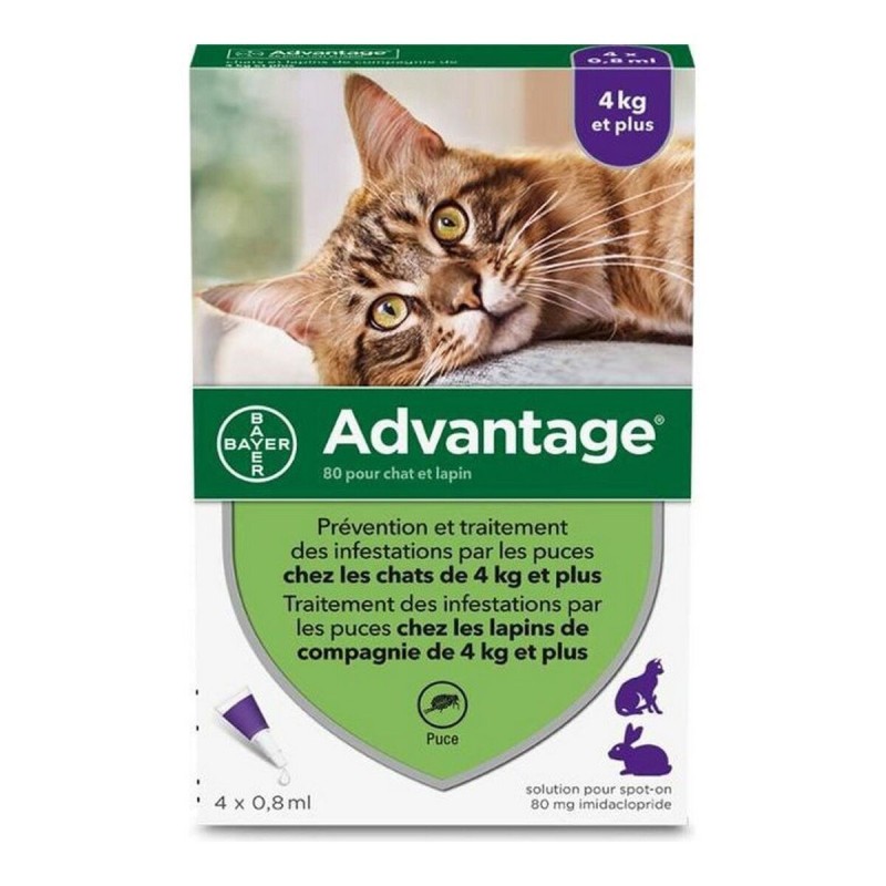 Antiparasites Advantage Chat Lapin +4 Kg 4 Unités 0