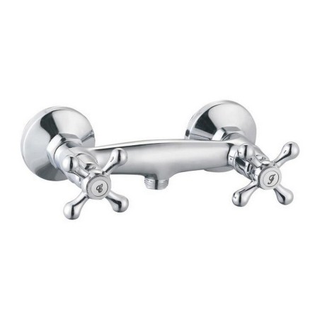 Robinet double poignée Rousseau Beverley Gris Métal Laiton 15 cm Douche