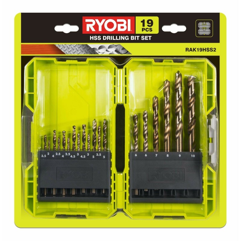 Ensemble de forets Ryobi 5132004390 19 Pièces