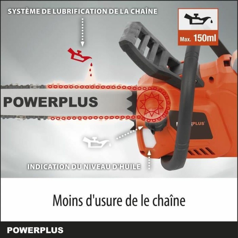 Tronçonneuse à batterie Powerplus 35 cm