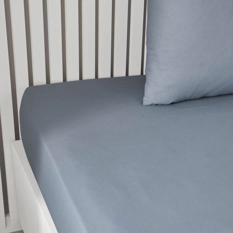 Drap housse TODAY Gris 90 x 190 cm Denim