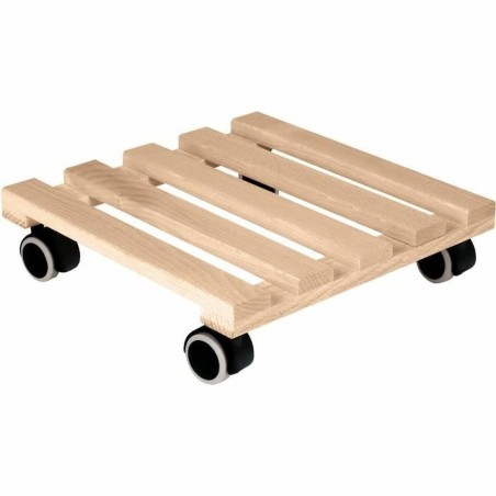 Support à roulettes pour pots de fleurs EDA   Bois 40 x 40 x 8