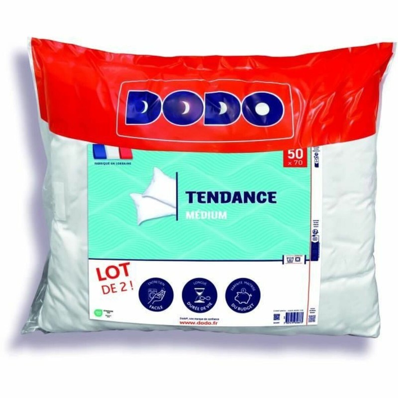 Oreiller DODO Tendance Blanc 50 x 70 cm 2 Unités